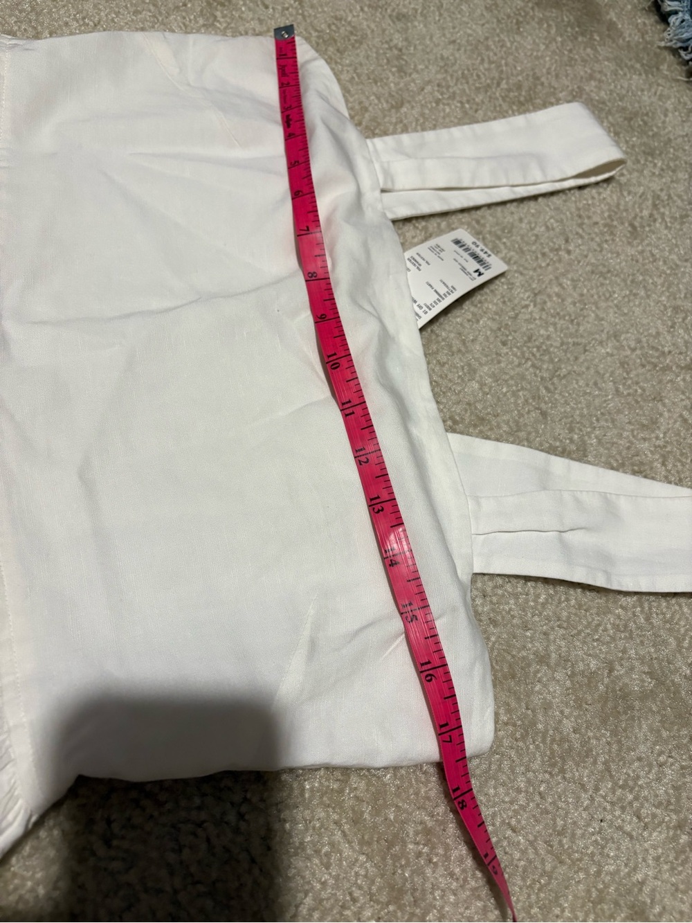 Uniqlo White Linen Blend Square-Neck Midi Dress for Girls - Picture 4 of 5